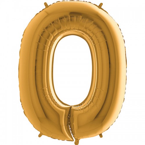 Balão Número 0 Dourado